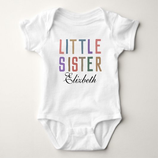 Retro Schattigee matching kleine sis Romper (Voorkant)
