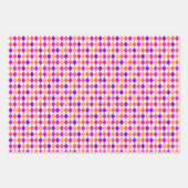 Retro Schattigee Roze Gingham Plaid Pattern Inpakpapier Vel (Voorkant)