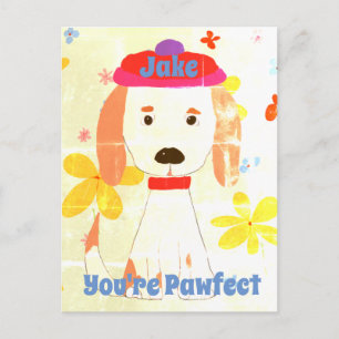 Retro Schattigee Spaniel Je bent Pawfect Briefkaart