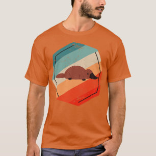 Retro-Schattigee vogelbekdier T-shirt