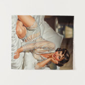 Retro Schattigee Vrouw '50 Pin-up Wandkleed (Voorkant (horizontaal))