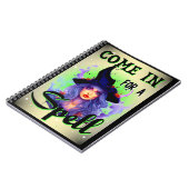 Retro Schattigee Witchy Halloween Notitieboek (Linkerzijde)