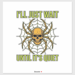 Retro Schedel Spin Funny Halloween T-Shirt Ontwerp Sticker