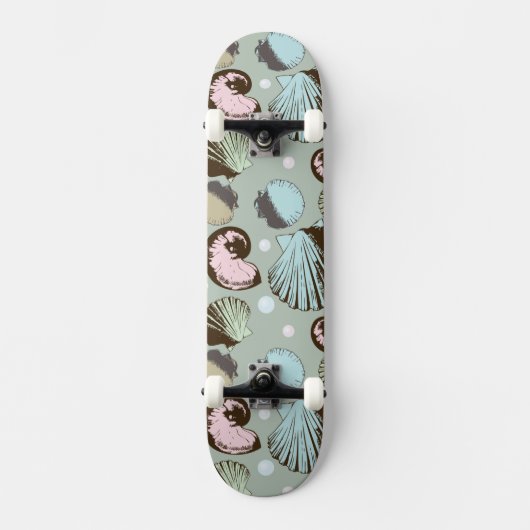 Retro schelp patroon skateboard (Voorkant)