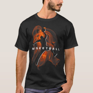 Retro Schets Speler Liefhebber Sportteam Jongens M T-shirt