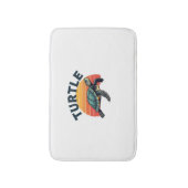 Retro schildpad T-shirt Badmat (Voorkant Verticaal)