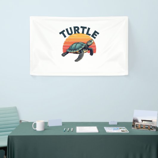 Retro schildpad T-shirt Spandoek (Beurs)