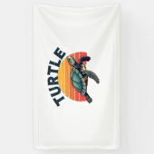 Retro schildpad T-shirt Spandoek (Verticaal)