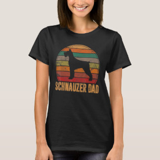 Retro Schnauzer Dad Gift Standard Giant Dog Owner T-shirt