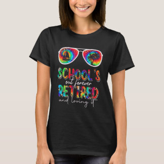 Retro Scholen uit voor altijd in ruste en liefhebb T-shirt