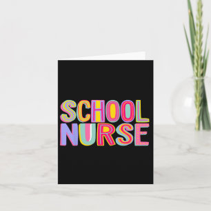Retro School Nurse Nursing Groovy Nurse Retro Pink Kaart