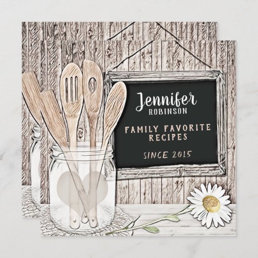 Retro schoolbord, Mason Jar en Madeliefje (Voorkant / Achterkant)