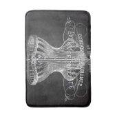 Retro schoolbord scripts victoriaanse lingerie kor badmat (Voorkant Verticaal)