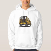 Retro schoolbus  geel hoodie (Voorkant)
