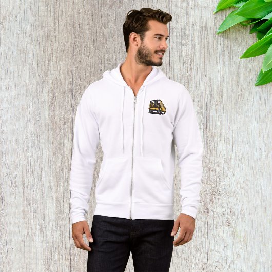 Retro schoolbus geel hoodie