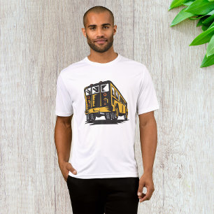 Retro schoolbus geel t-shirt