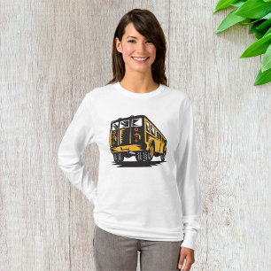 Retro schoolbus  geel t-shirt