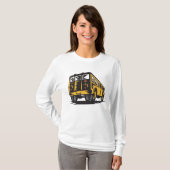 Retro schoolbus geel t-shirt (Voorkant volledig)