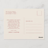 Retro Schrift Eenvoudige Middelbare School Afstude Briefkaart (Achterkant)