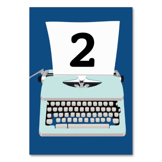 Retro  schrijfmachine en papier ontwerp kaart (Voorkant)