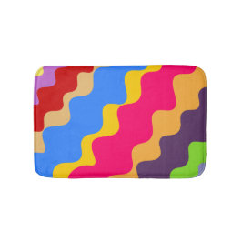 retro schuin golvend patroon badmat