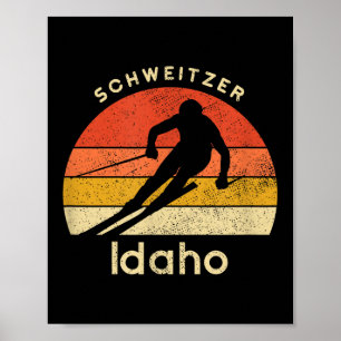 Retro Schweitzer Mountain Skikleding I Poster