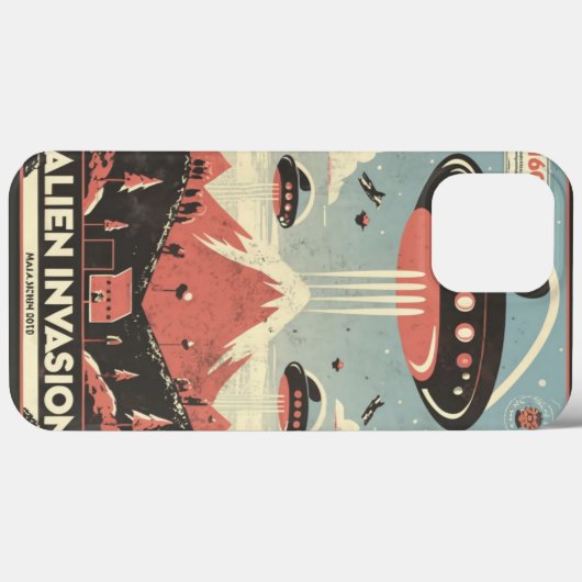 Retro Sci-Fi Adventure coque iphone 🚀 👽 (Verso (horizontal))