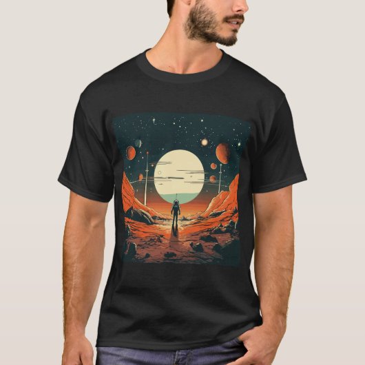Retro Sci-Fi Avontuur T-shirt (Voorkant)