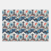 Retro Sci-Fi Robots in de ruimte Inpakpapier Vel (Voorkant 2)