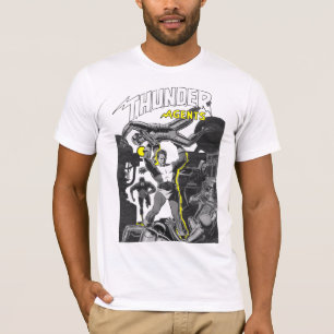 retro sci-fi superheld vechtrobots t-shirt