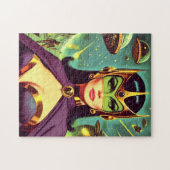 Retro Sci-Fi Woman Legpuzzel (Horizontaal)