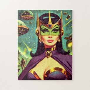Retro Sci-Fi Woman Legpuzzel