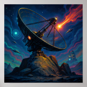 Retro Science-Fiction Film Poster Canvas Wand Kuns