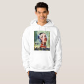 Retro Science Fiction Mannen Hoodie (Voorkant volledig)