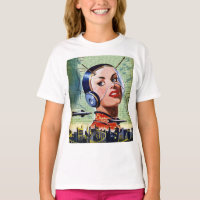 Retro Science Fiction Meisjes T-shirt