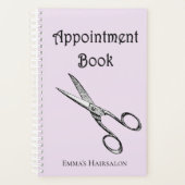 Retro Scissors Hairsalon Benoeming Book / Planner (Voorkant)