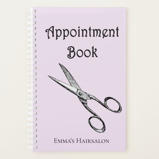 Retro Scissors Hairsalon Benoeming Book / Planner (Voorkant)