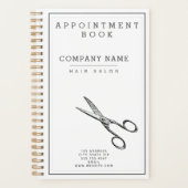 Retro Scissors Hairsalon Benoeming Book / Planner (Voorkant)