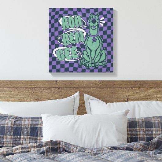 Retro Scooby "OMG" Canvas Afdruk (Insitu (Slaapkamer))