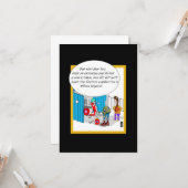 Retro Scooter-humor Kaart (Voorkant / Achterkant in situ)