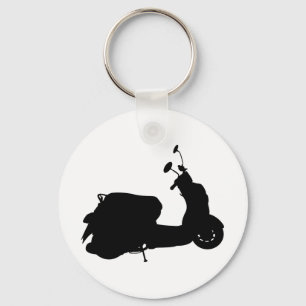 Retro Scooter Silhouette Sleutelhanger