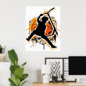 Retro Scooter - Stuntscooter - Kick Stunt Scooter Poster (Thuiskantoor)