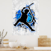 Retro Scooter - Stuntscooter - Kick Stunt Scooter Poster (Keuken)