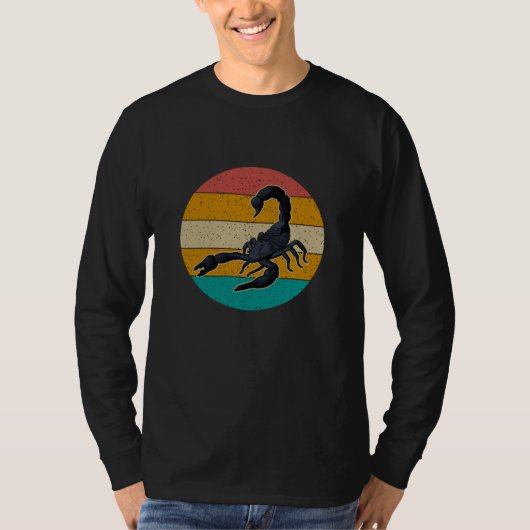 Retro Scorpion Scorpio Insect Horoscope T-shirt (Voorkant)
