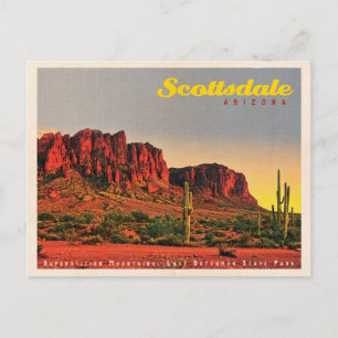 Retro Scottsdale Desert Briefkaart