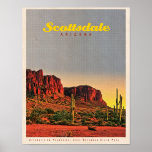 Retro Scottsdale Desert Poster