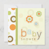 Retro Scrapbook Baby shower-uitnodiging Kaart (Voorkant)