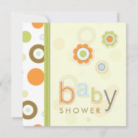 Retro Scrapbook Baby shower-uitnodiging