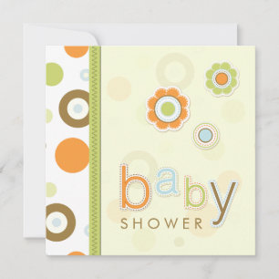 Retro Scrapbook Baby shower-uitnodiging Kaart