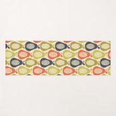 Retro Scribble Pears Patroon Yogamat (Voorkant (horizontaal))